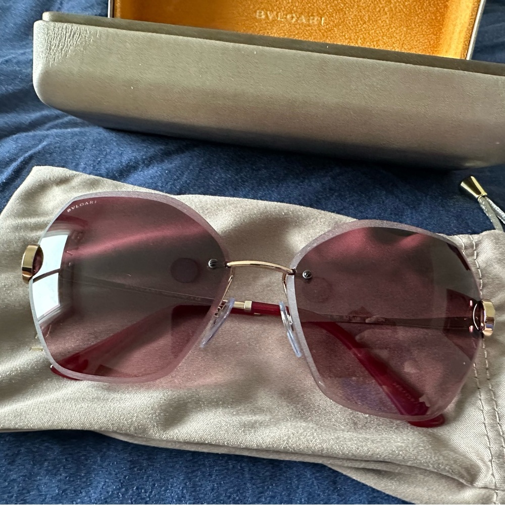 Bulgari / Bvlgari Women's Sunglasses BV6105B 20148H Pink Gold Violet gradient